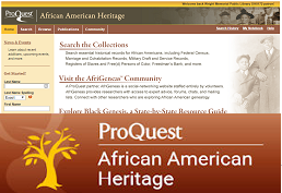 Visit ProQuest's African American Heritage